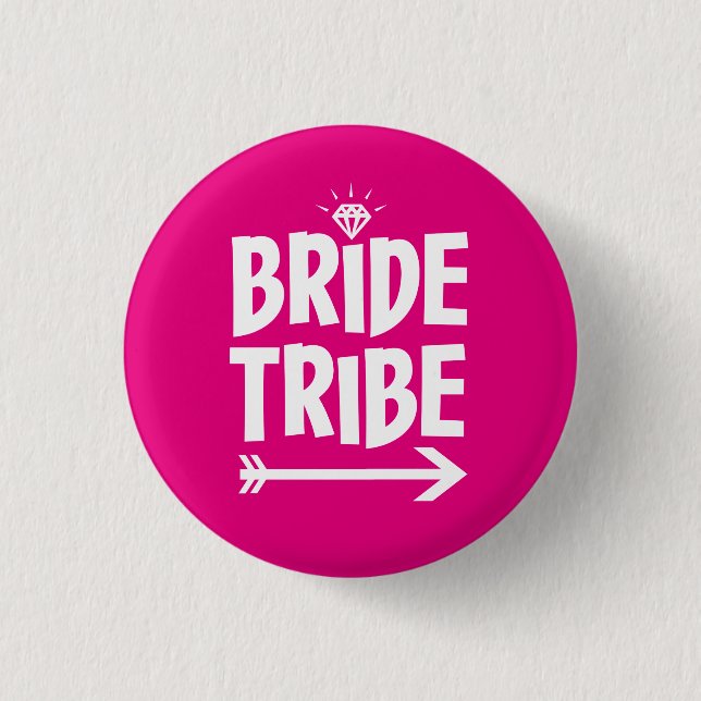 Bride Tribe Bridesmaid diamond button (Front)