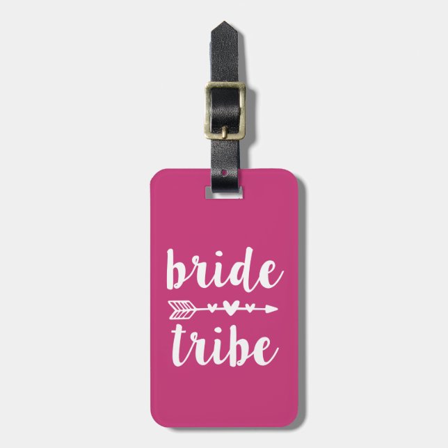 Bride Tribe Bridesmaid women's luggage tag (Front Vertical)