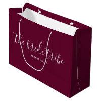 Bride Tribe Burgundy Wine Bridesmaid Wedding