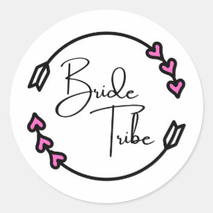 Bride Tribe Circle Stickers