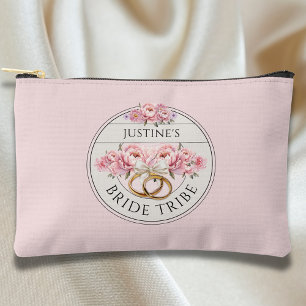 Bride Tribe custom floral Accessory Pouch