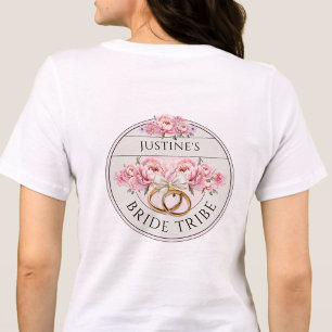 Bride Tribe custom floral Tri-Blend Shirt