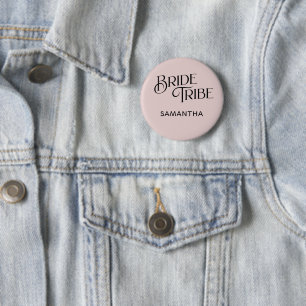 Bride Tribe Dusty Rose Bridesmaid 6 Cm Round Badge