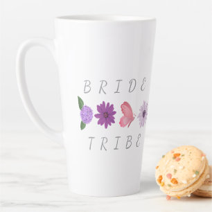 Bride Tribe Floral Bride Hen Do Gift  Latte Mug