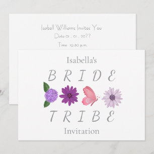 Bride Tribe Floral Bride Hen Party  Invitation