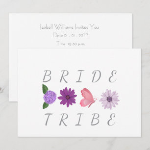 Bride Tribe Floral Bride Hen Party Invitation