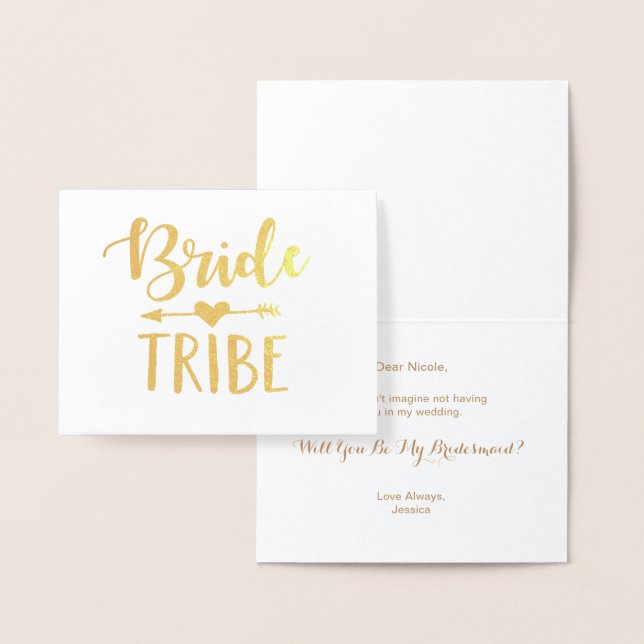 Bride Tribe Foil Card |  Will You Be My Bridesmaid (Display)