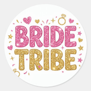 Bride Tribe Glitter Sticker