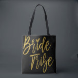Bride Tribe Gold and Black Wedding Party Bag<br><div class="desc">Bride Tribe Gold and Black Wedding Party Bag is the perfect wedding bag to travel with to a destination wedding.</div>