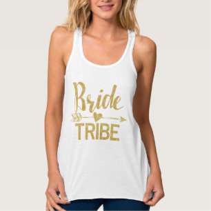 Bride Tribe Golden Glitter-Print4 Singlet