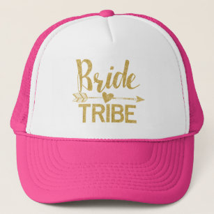 Bride Tribe Golden Glitter-Print Trucker Hat