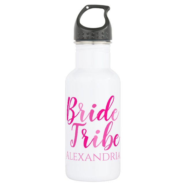 Bride Tribe Hot Pink 532 Ml Water Bottle (Front)