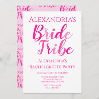 Bride Tribe Hot Pink Bachelorette Party