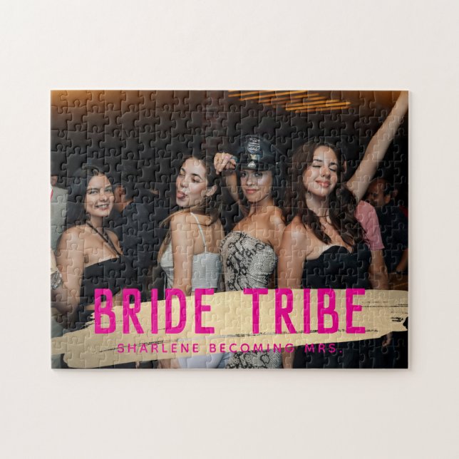 Bride Tribe Keepsake Photo Bridesmaid Gift Jigsaw Puzzle (Horizontal)