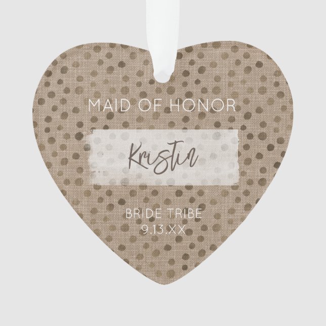 Bride Tribe Maid of Honour Wedding Party Fun Ornament (Front)