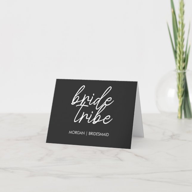 Bride Tribe | Modern Bridal Party Proposal  Card (Front)