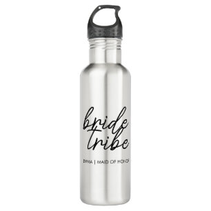Bride Tribe   Modern Bridesmaid Personalised 710 Ml Water Bottle