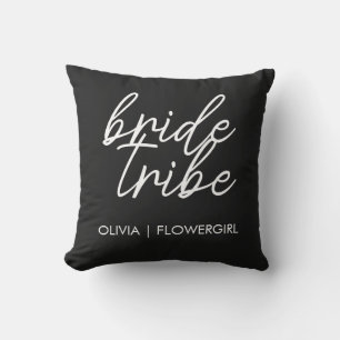 Bride Tribe Modern Flower Girl Cushion