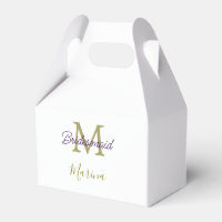 Bride tribe monogram bridal shower simple golden p