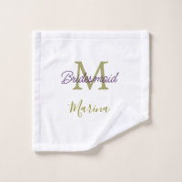 Bride tribe monogram bridal shower simple golden p