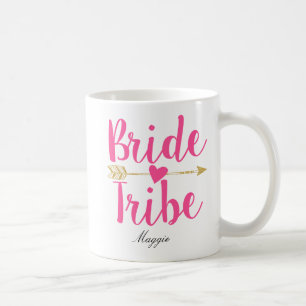Bride Tribe Personalised Pink Wedding Coffee Mug