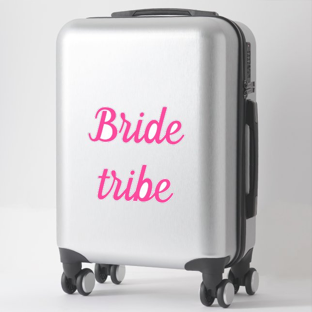 Bride Tribe Pink Bridal Team Custom Text Wedding (Suitcase)
