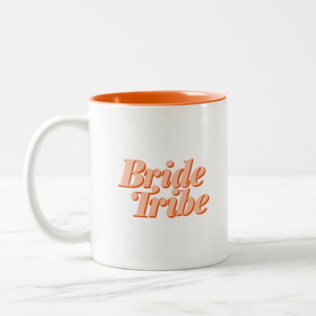 Bride Tribe Retro 70s Wedding Bridal Mug (Left)