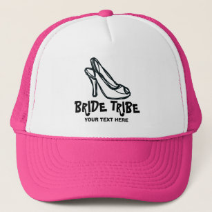 Bride Tribe shoe custom pink bachelorette party Trucker Hat