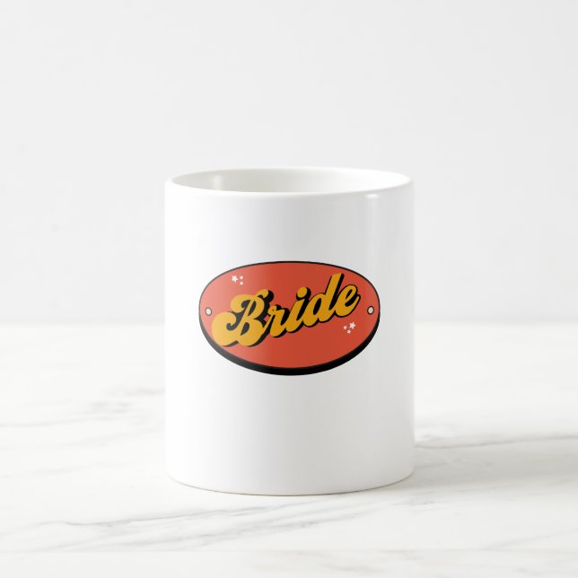Bride Tribe T-Shirt Bachelorette Retro Bride Coffee Mug (Center)