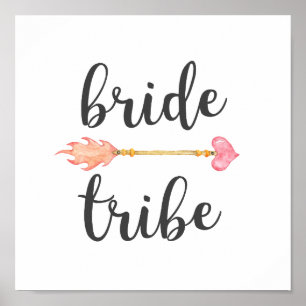 Bride Tribe Tribal Heart Arrow Poster