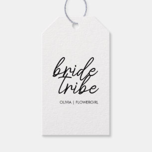 Bride Tribe Wedding Flower Girl Modern Gift Tags