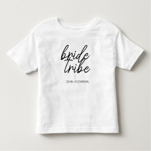 Bride Tribe Wedding Flower Girl Modern Toddler T-Shirt