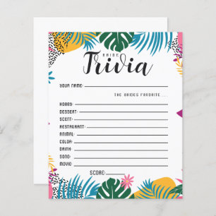 Bride Trivia Bridal Shower Game
