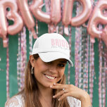 Bride Trucker Hat | Personalised Future Mrs. Name<br><div class="desc">Celebrate the bride-to-be with this chic and stylish personalised bridal trucker hat, featuring bold blush pink “BRIDE” lettering and elegant cursive “future Mrs. [Name]” text. Perfect for bachelorette parties, bridal showers, wedding day prep, or as a thoughtful engagement gift! Lightweight, breatheable, and available in multiple colour options to match your...</div>