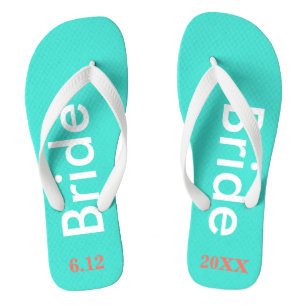 Bride Turquoise Blue Jandals