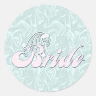 Bride Turquoise Silk Stickers