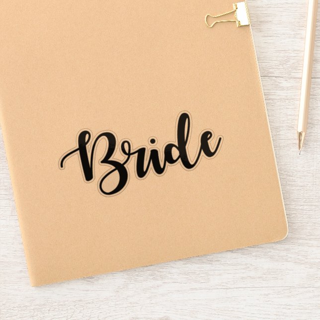 Bride Vinyl Wedding Decal Cut Out Sticker (Notebook)