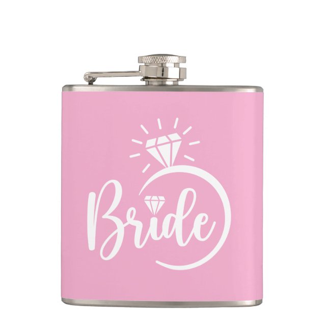 Bride Vinyl Wrapped Flask (Front)