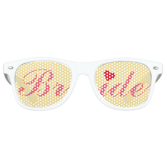 Bride Wedding Bachelorette Party Cool Retro Shades (Front)