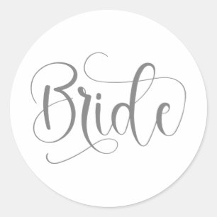 Bride Wedding Bachelorette Party Spooky Season  Classic Round Sticker