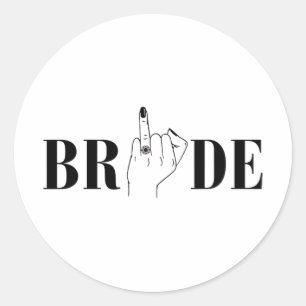 Bride Wedding Bridesmaid Squad Bachelorette Party  Classic Round Sticker