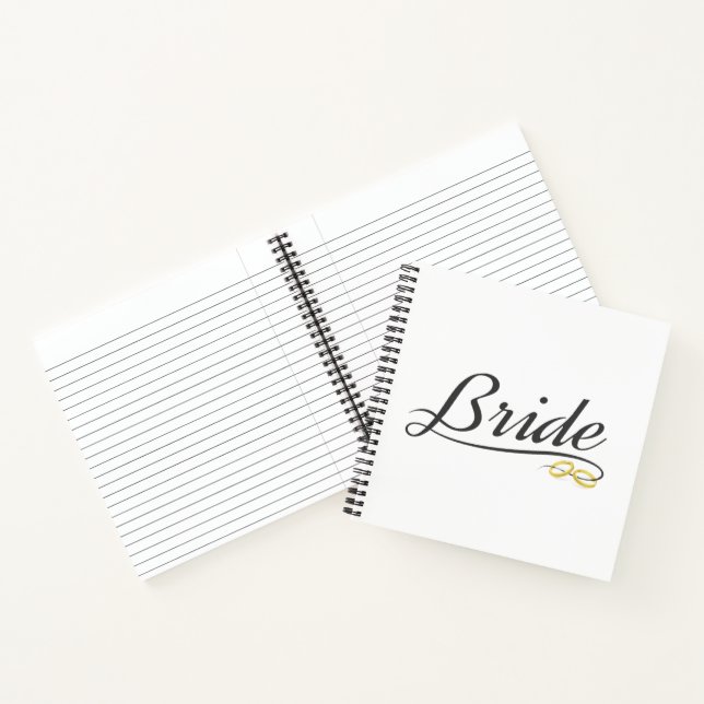 Bride Wedding Calligraphy Guestbook Notebook (Inside)