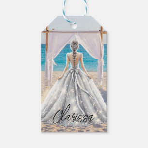 Bride Wedding Day Beach Wedding Fancy Gown Bridal Gift Tags