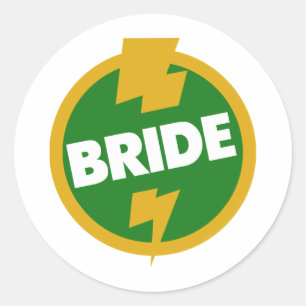 Bride Wedding - Dupree Classic Round Sticker