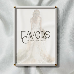 Bride Wedding Gown favours please take Poster