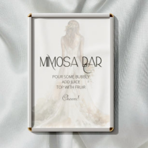 Bride Wedding Gown Mimosa Bar Sign