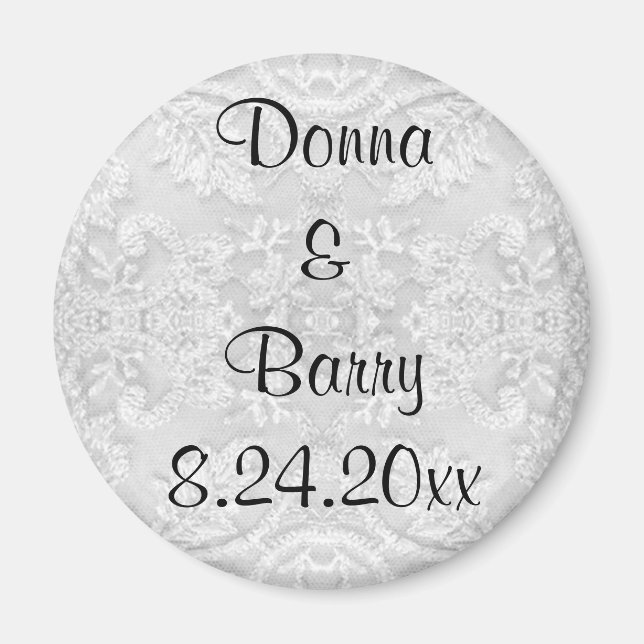 Bride Wedding lace white Magnet (Front)