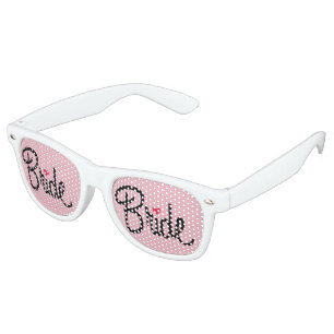 Bride Wedding Party Pink Retro Sunglasses
