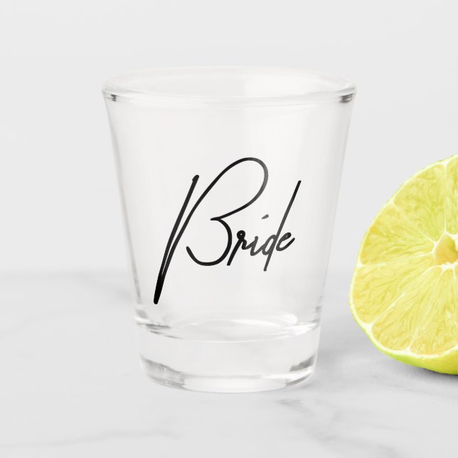 “Bride” – Wedding Shot Glass (Front)