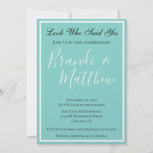 BRIDE Wedding Suite Elegant Engagement Party (Front)